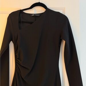 Zara Black Long Sleeve Dress